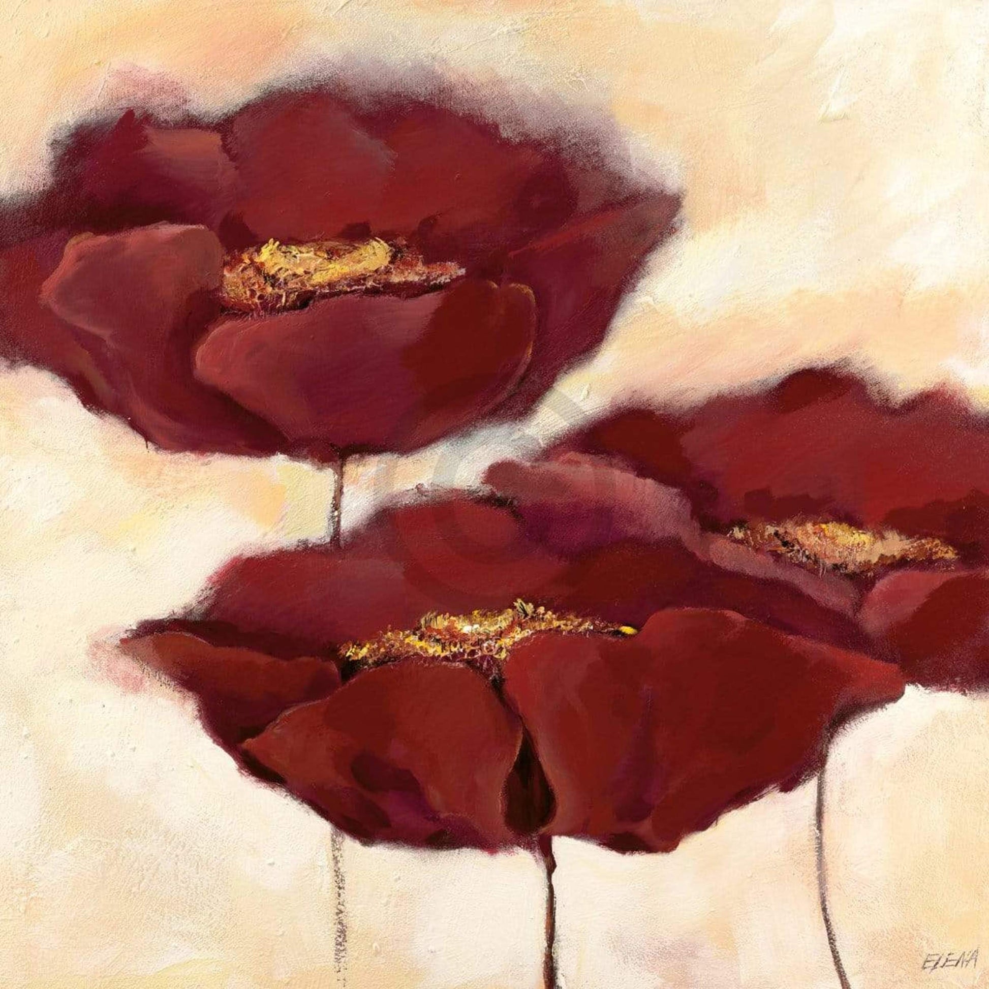 Elena Filatov  Mohn in Milch II Kunstdruk 70x70cm | Posters.nl