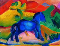 Franz Marc  Blaues Pferdchen Kunstdruk 90x70cm | Posters.nl