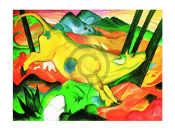 Franz Marc  Gelbe Kuh Kunstdruk 80x60cm | Posters.nl