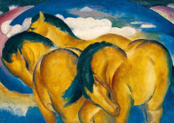 Franz Marc  Die kleinen gelben Pferde Kunstdruk 29.7x21cm | Posters.nl
