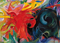 Franz Marc  Kämpfende Formen Kunstdruk 29.7x21cm | Posters.nl