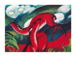 Franz Marc  The red Deer Kunstdruk 80x60cm | Posters.nl