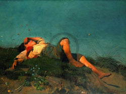 Franz Von Lenbach  Hirtenknabe Kunstdruk 80x60cm | Posters.nl