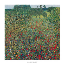 Gustav Klimt  Campo di papaveri Kunstdruk 70x70cm | Posters.nl