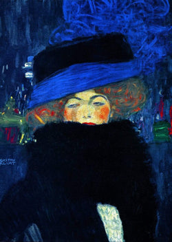 Gustav Klimt  Lady with Hat Kunstdruk 50x70cm | Posters.nl