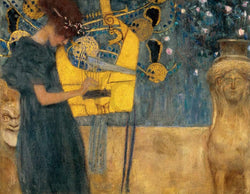 Gustav Klimt  Die Musik Kunstdruk 90x70cm | Posters.nl