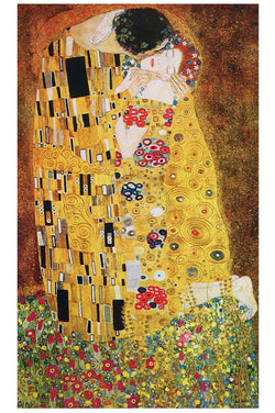 Kunstdruk Gustav Klimt - The Kiss 71x118cm