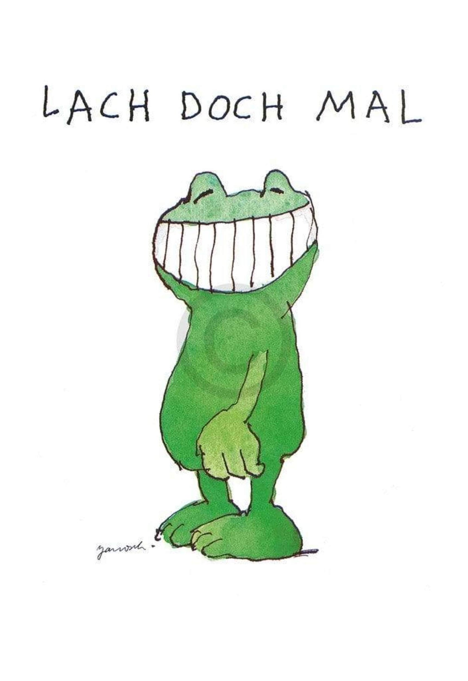 Janosch  Lach doch mal Kunstdruk 48x58cm | Posters.nl