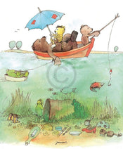 Janosch  Bootsfahrt Kunstdruk 48x58cm | Posters.nl