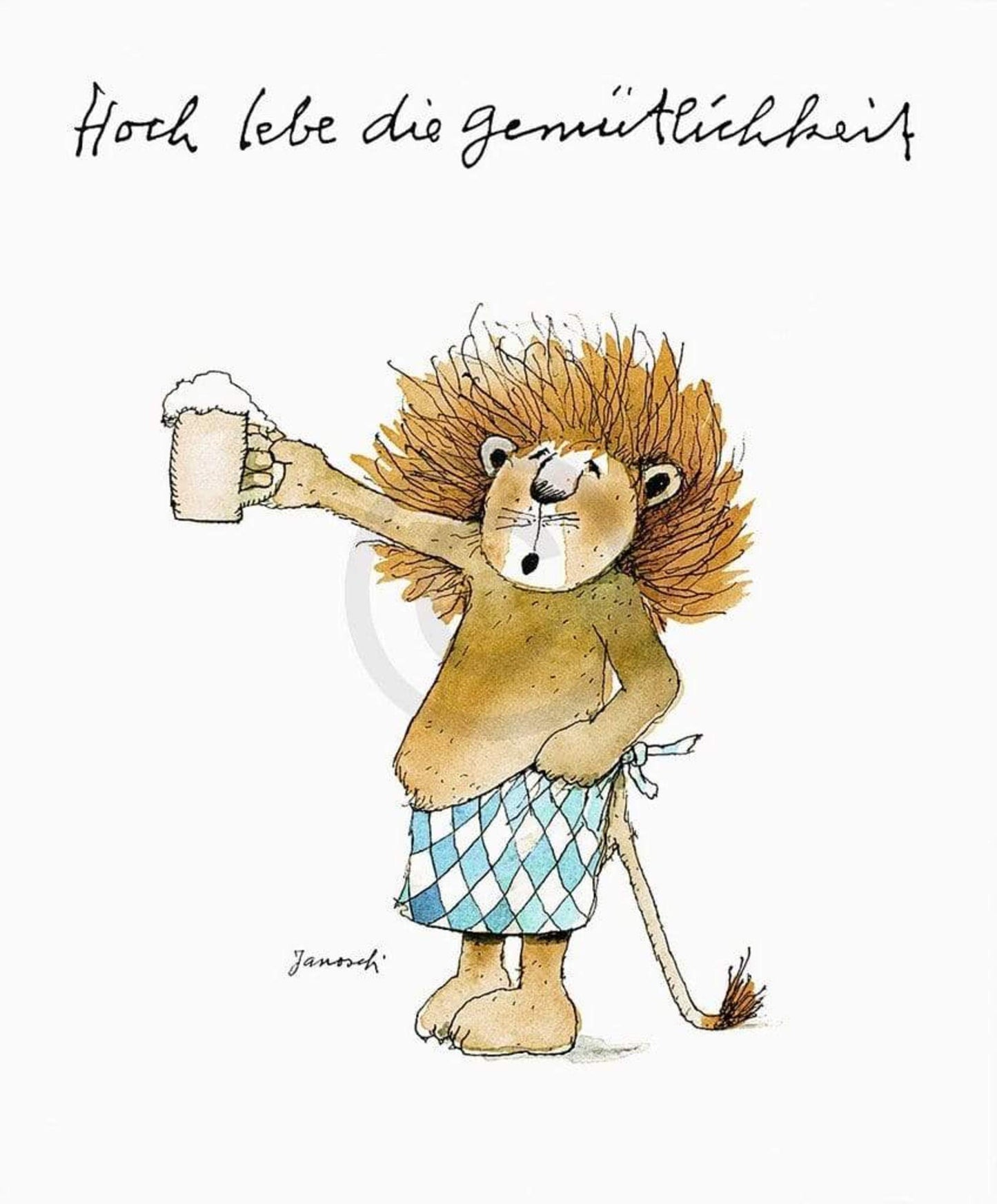 Janosch  GemÃ¼tlichkeit Kunstdruk 48x58cm | Posters.nl