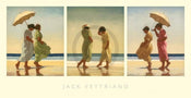Jack Vettriano  Summer Days Triptychon Kunstdruk 70x36cm | Posters.nl
