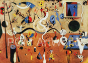 Joan Miro  Il carnevale d'Arlecchino Kunstdruk 80x60cm | Posters.nl