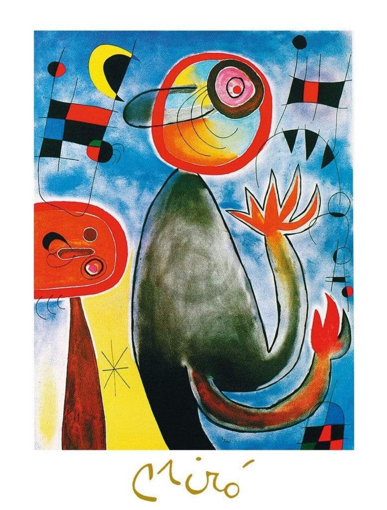 Joan Miro  Les echelles en roue Kunstdruk 60x80cm | Posters.nl