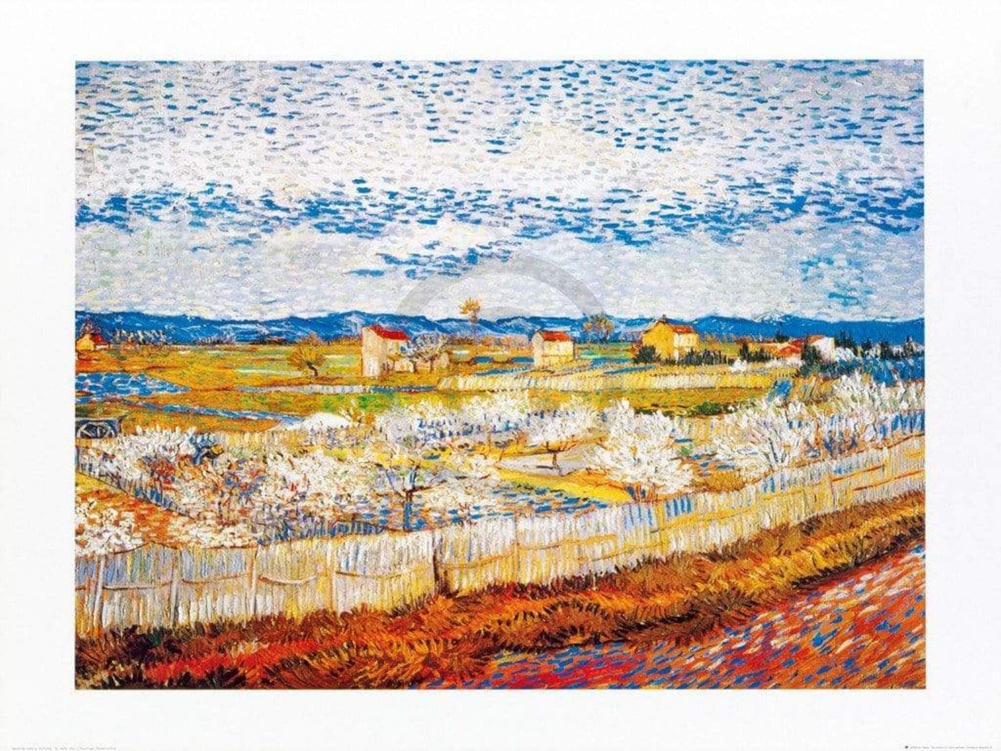 Vincent Van Gogh  Pesco in fiore Kunstdruk 80x60cm | Posters.nl