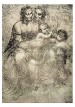 Leonardo Da Vinci  La vergine Kunstdruk 35x50cm | Posters.nl
