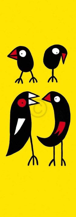 Birdman Hans Lan  Let's talk about it Kunstdruk 35x100cm | Posters.nl