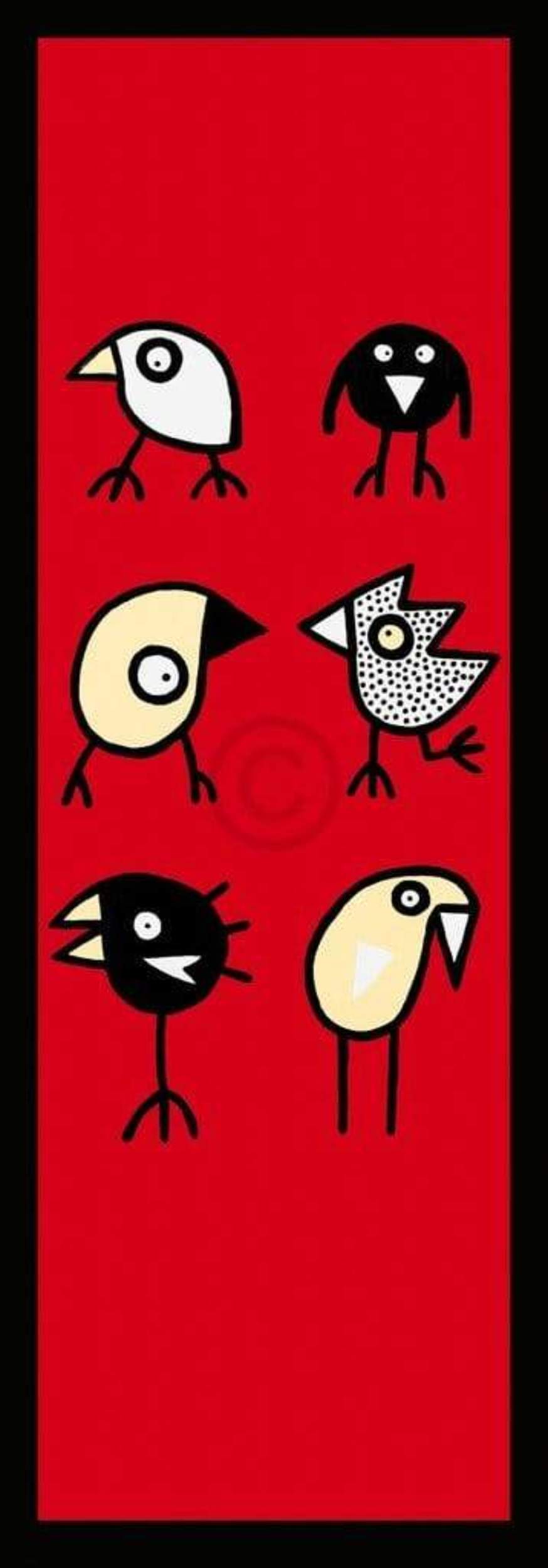 Birdman Hans Lan  Happy together Kunstdruk 35x100cm | Posters.nl