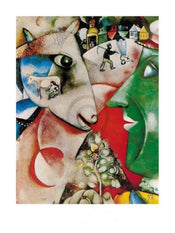 pgm mch 268 marc chagall i and the village 1911 kunstdruk 60x80cm | Posters.nl