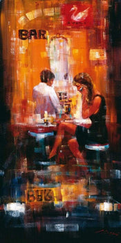 Madjid  Bar Scene II Kunstdruk 50x100cm | Posters.nl
