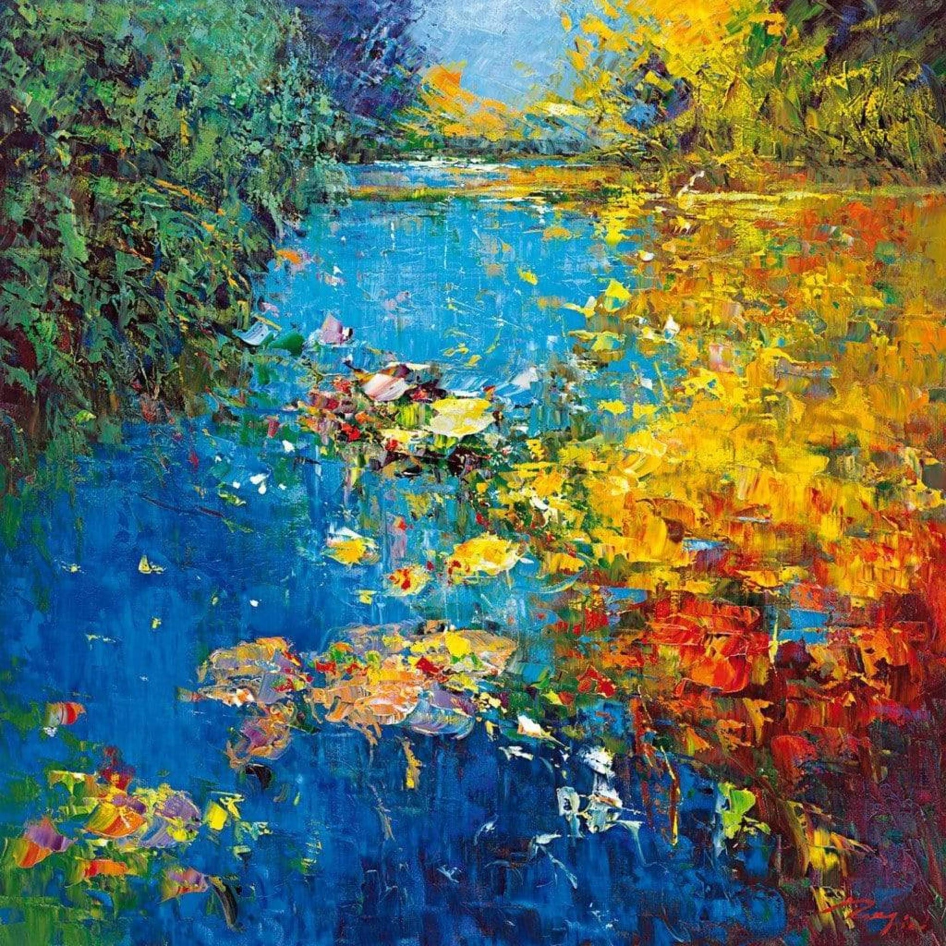 Madjid  Idyll I Kunstdruk 98x98cm | Posters.nl