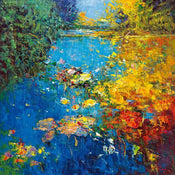 Madjid  Idyll I Kunstdruk 98x98cm | Posters.nl