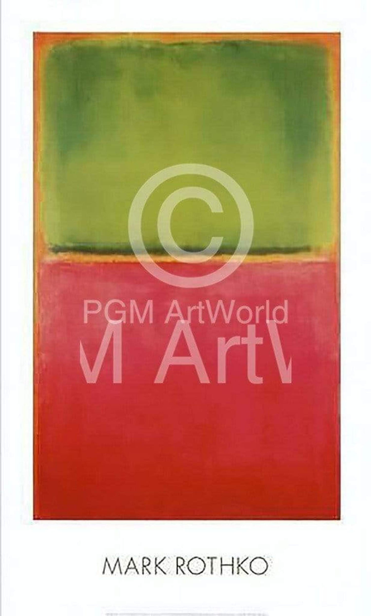 Mark Rothko  Green Red on Orange Kunstdruk 96x58cm | Posters.nl