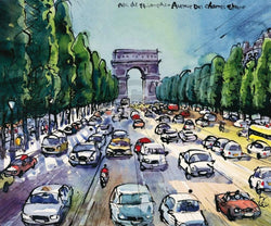 Michael Leu  Arc de Triomphe Kunstdruk 60x50cm | Posters.nl