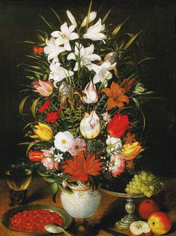 Pieter D. J. Brueghel  Vaso ornato di fiori Kunstdruk 60x80cm | Posters.nl