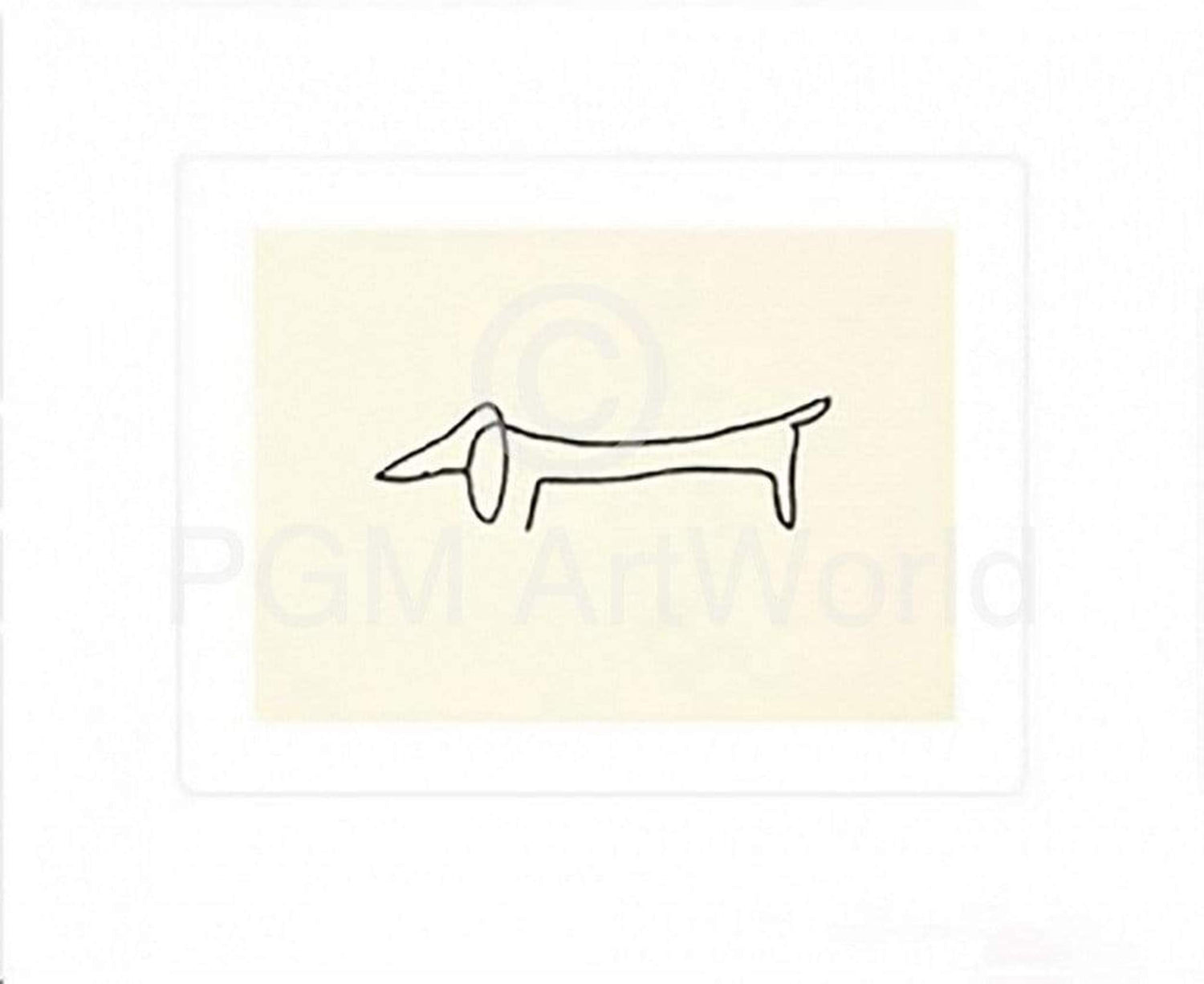 Pablo Picasso  Le Chien Kunstdruk 60x50cm | Posters.nl