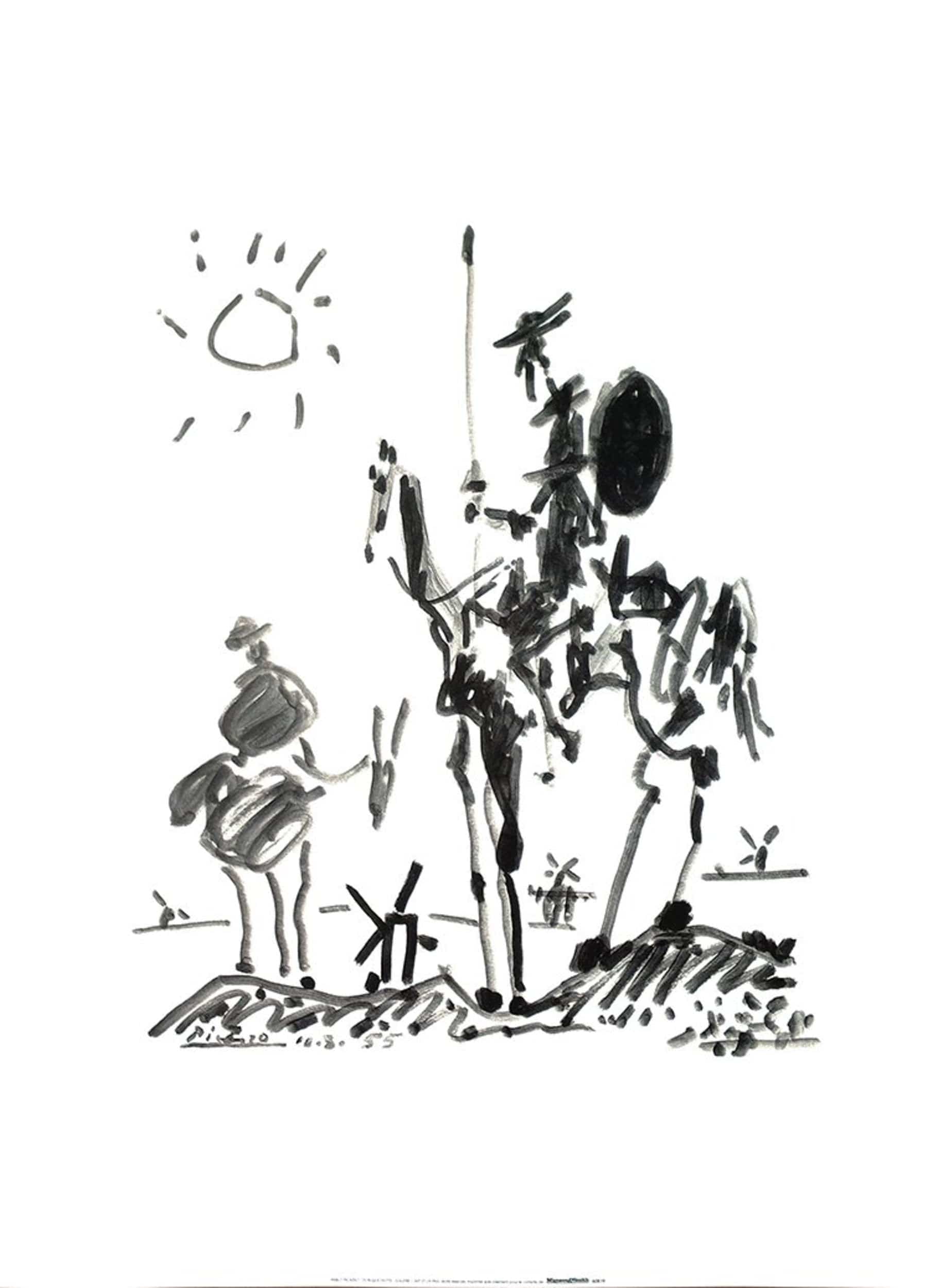 PGM Pablo Picasso Don Quixote Kunstdruk 60x50cm | Posters.nl