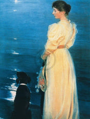 Peter Severin KrÃ¸yer  Summer evening at Skagen Kunstdruk 60x80cm | Posters.nl