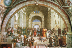 Raffael  La scuola di Atene Kunstdruk 90x60cm | Posters.nl