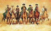 Renato Casaro  The magnificent Seven Kunstdruk 138x85cm | Posters.nl