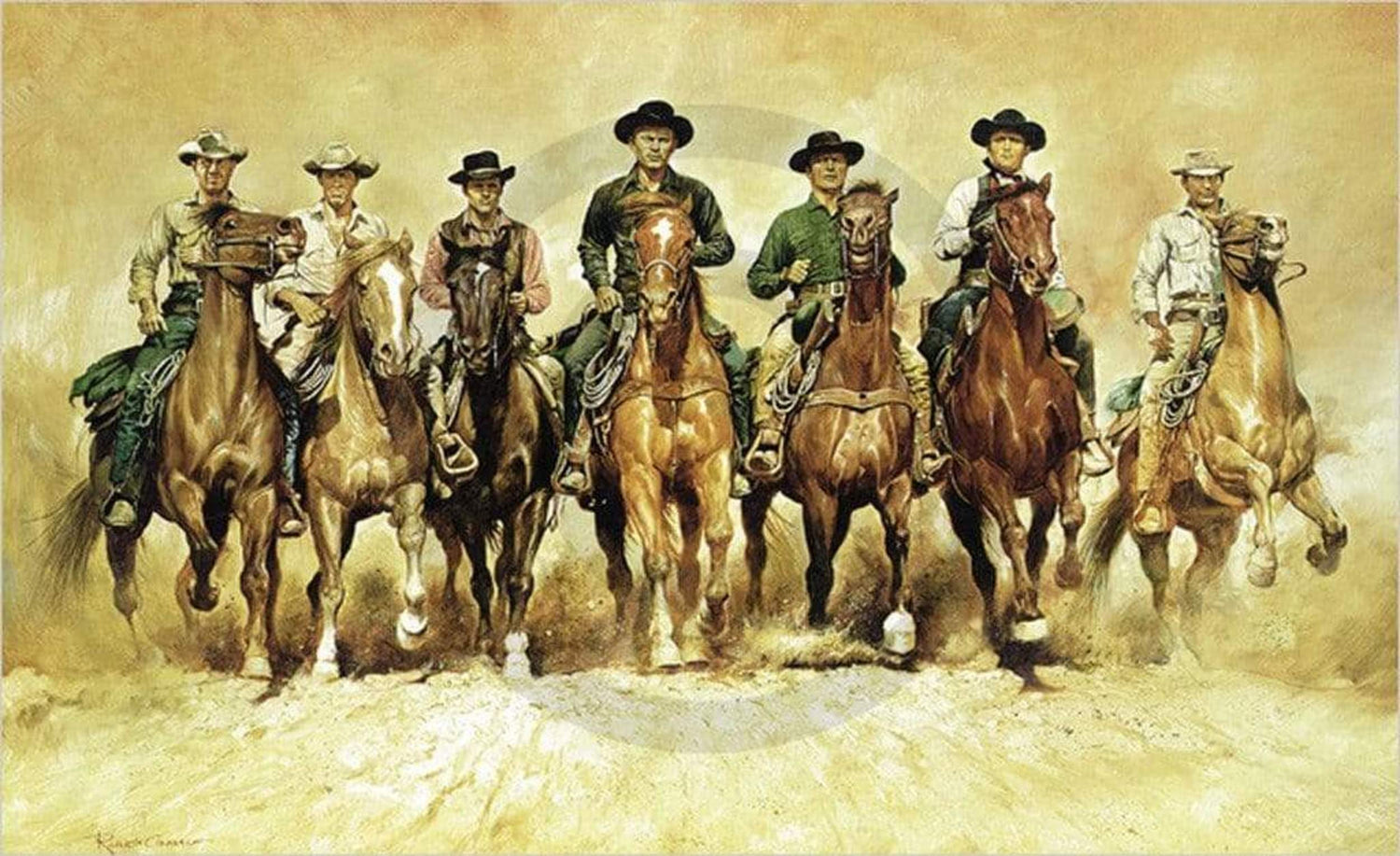 Renato Casaro  The magnificent Seven Kunstdruk 100x61cm | Posters.nl