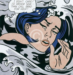Roy Lichtenstein  Drowning Girl small Kunstdruk 28x35.5cm | Posters.nl
