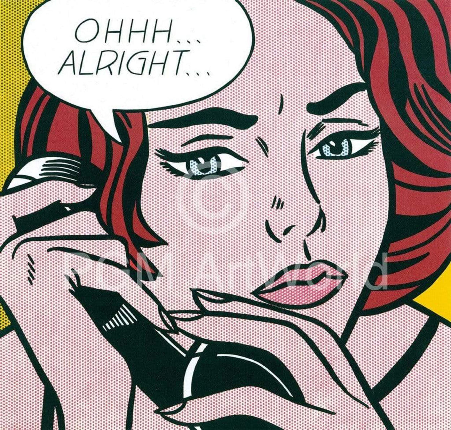 Roy Lichtenstein  Oh Alright Kunstdruk 35.5x28cm | Posters.nl