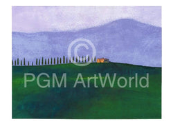 Kunstdruk Ralf Westphal - Abendstimmung in der Toskana 40x30cm