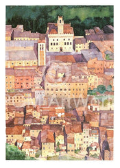 Ralf Westphal  Mittelalterliche Bergstadt Montepulciano, Toskana Kunstdruk 50x70cm | Posters.nl