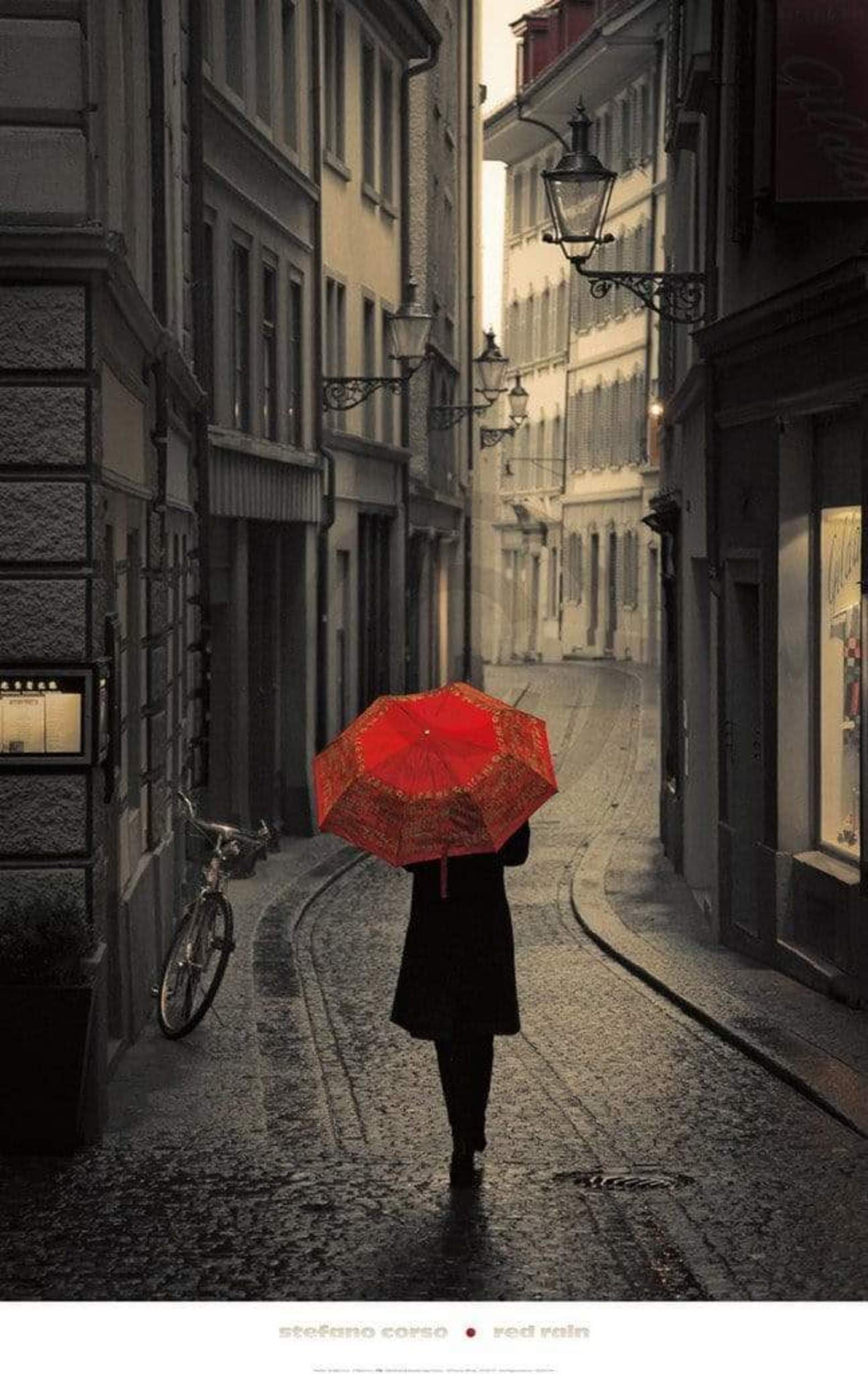Stefano Corso  Red Rain Kunstdruk 61x96cm | Posters.nl