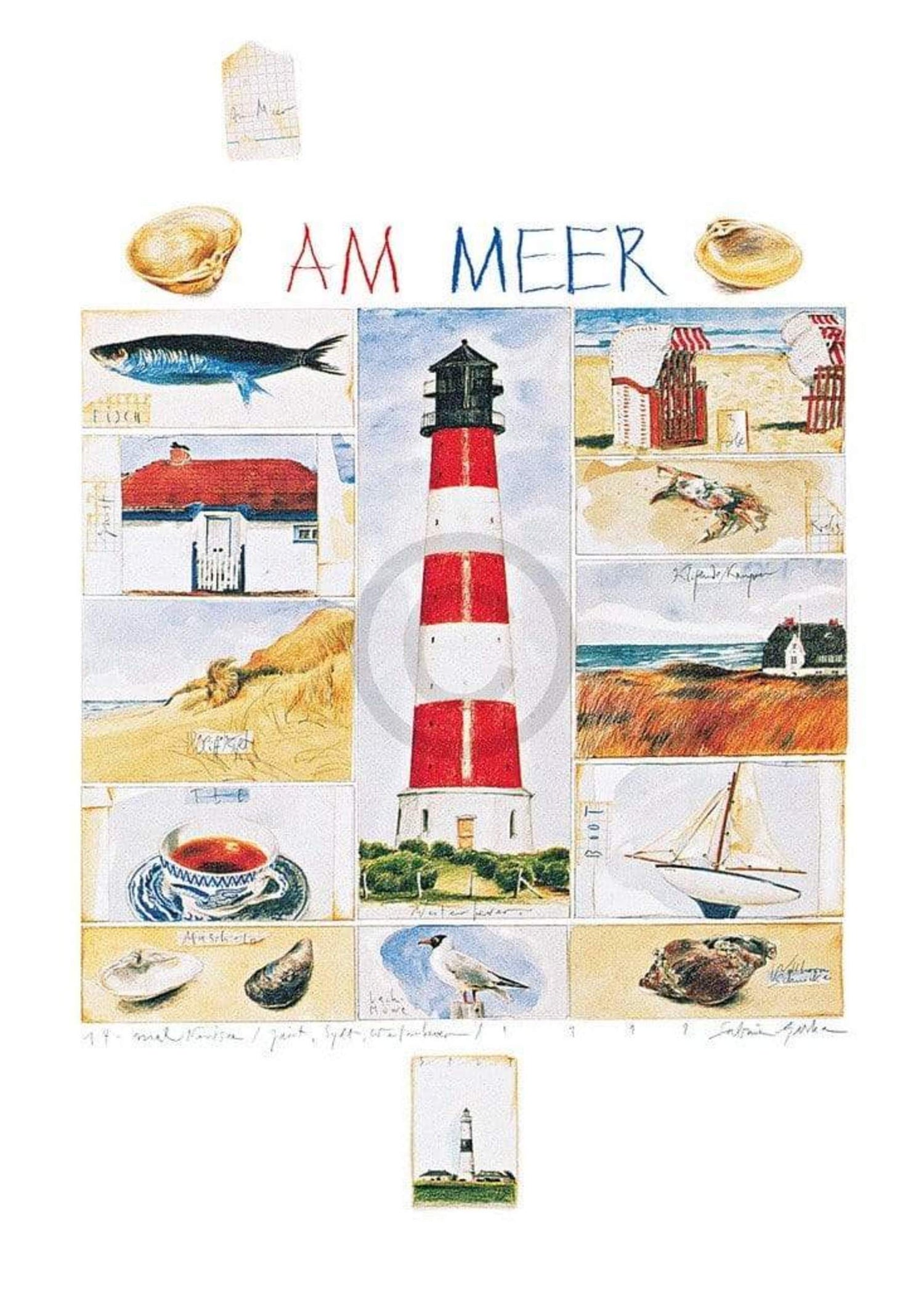 Sabine Gerke  Nordsee Kunstdruk 50x70cm | Posters.nl