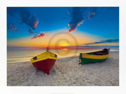 Maya Sokolovska  Two Boats Kunstdruk 80x60cm | Posters.nl