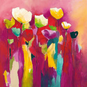 Anne L. Strunk  Townflowers I Kunstdruk 98x98cm | Posters.nl