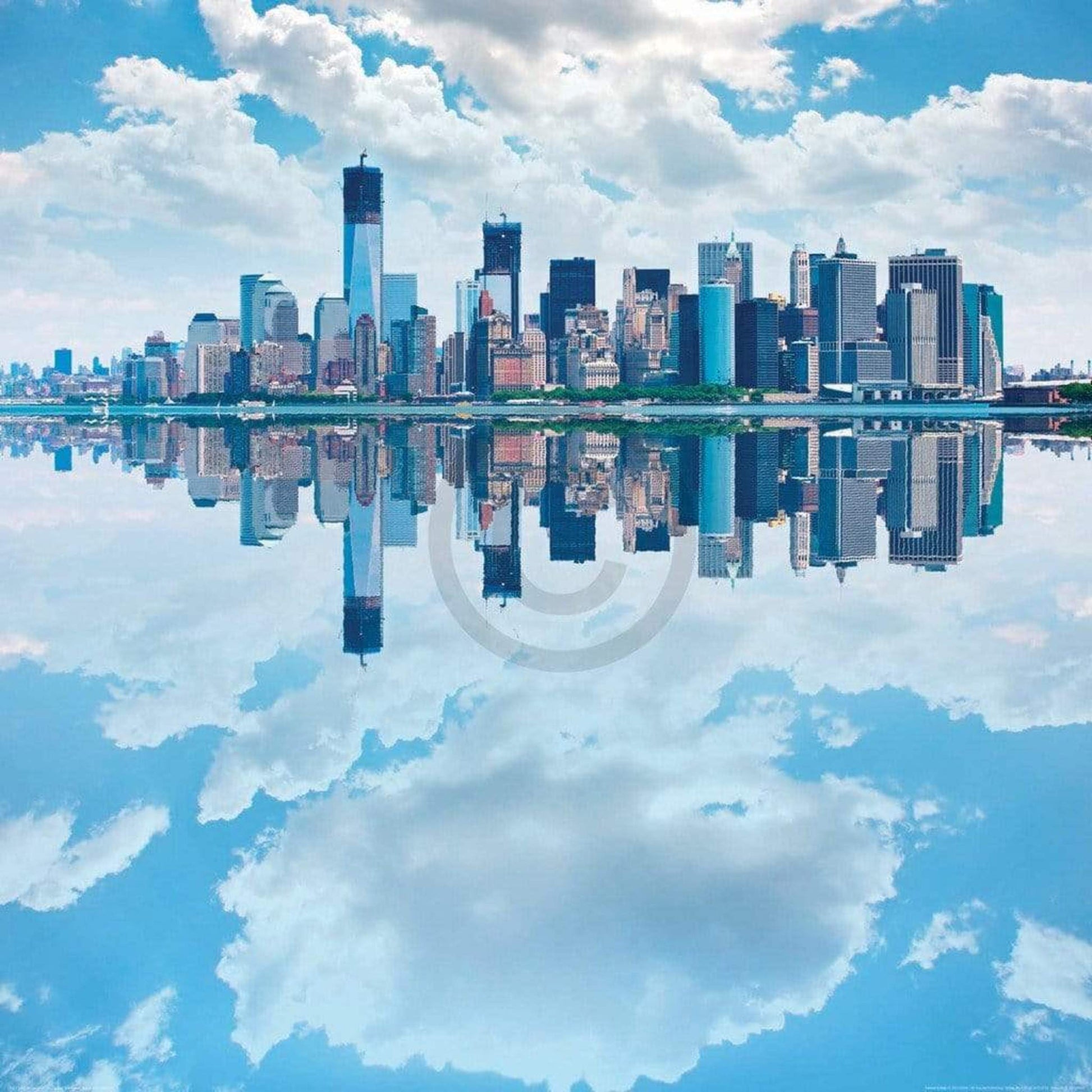 Shutterstock  Lower Manhatten Skyline Kunstdruk 70x70cm | Posters.nl