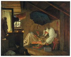 Carl Spitzweg  Der arme Poet Kunstdruk 60x48cm | Posters.nl