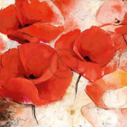 Thomas Aeffner  Mohnwiese Kunstdruk 98x98cm | Posters.nl