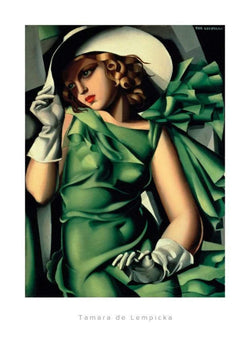 Tamara De Lempicka  Young Lady with Gloves Kunstdruk 50x70cm | Posters.nl