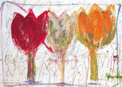 Ursula Meyer Petersen  3 Tulips Kunstdruk 70x50cm | Posters.nl
