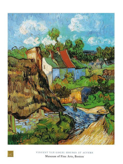 Kunstdruk Vincent Van Gogh - Houses at Auvers 60x80cm