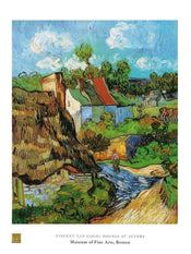 Vincent Van Gogh  Houses at Auvers Kunstdruk 60x80cm | Posters.nl