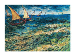 Vincent Van Gogh  Seascape at Saintes Maries Kunstdruk 80x60cm | Posters.nl